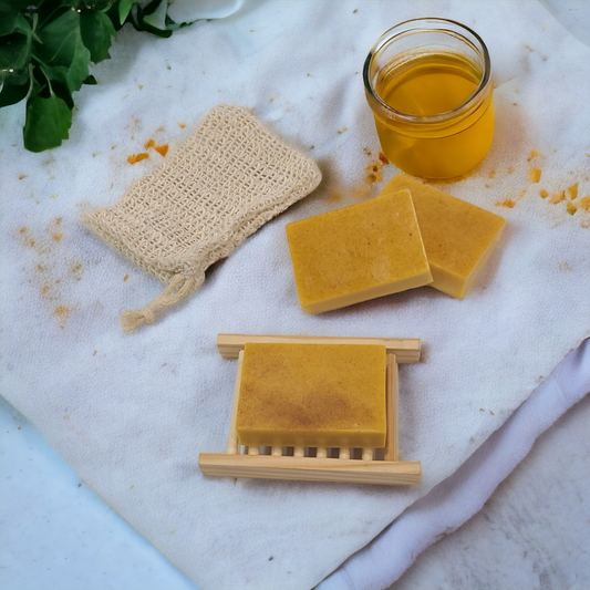 Chesa Wellness- Lemon, Turmeric, Honey Exfoliating Bar